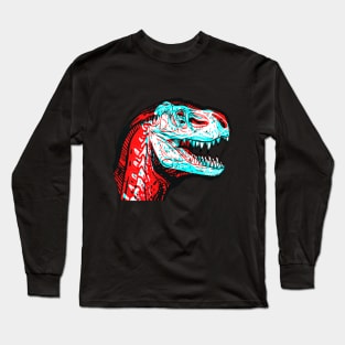 T-Rex Interactive Red&Blue Filter T-Shirt Long Sleeve T-Shirt